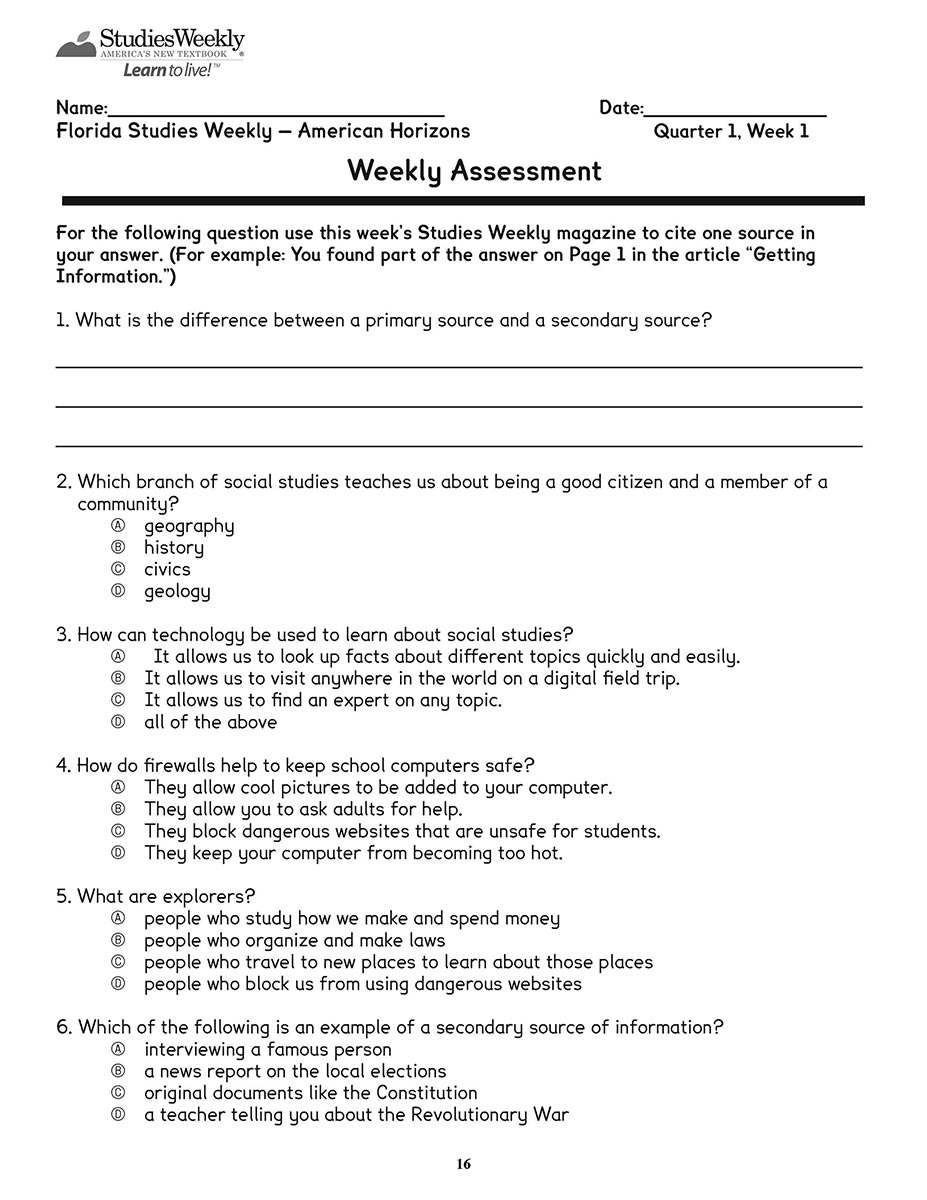Studies weekly